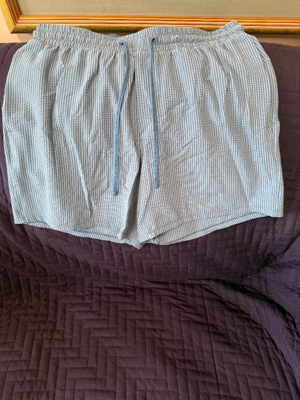 Lululemon Men's Textured Swim Short 5" L Linerless - Simple Stripe Gator Green F